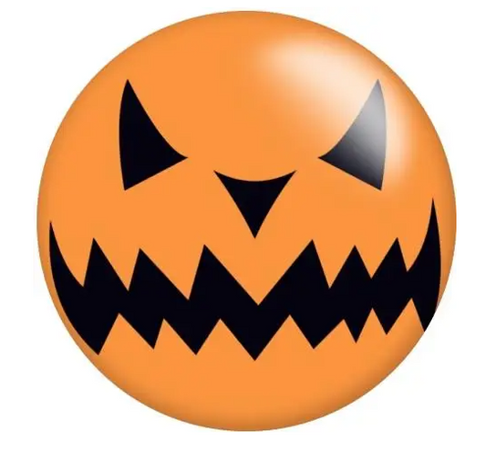Halloween Orange Scary Face Pumpkin Snap Charm 20mm