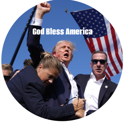 Trump God Bless America Republican Political Snap Charm 20mm