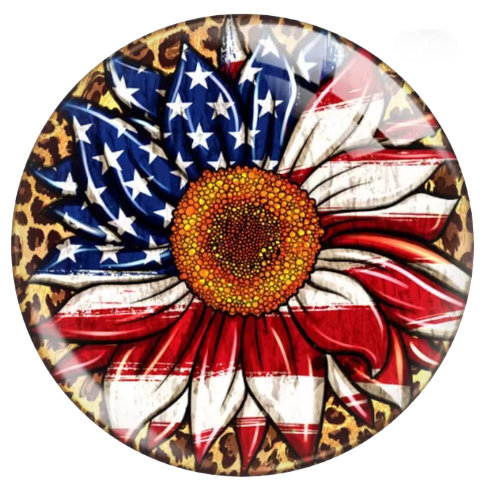 Leopard Flag Sunflower Snap Charm 20mm Snap Charm Jewelry