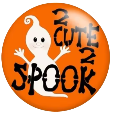 2 Cute 2 Spook Halloween Holiday Snap Charm 20mm for Snap Jewelry