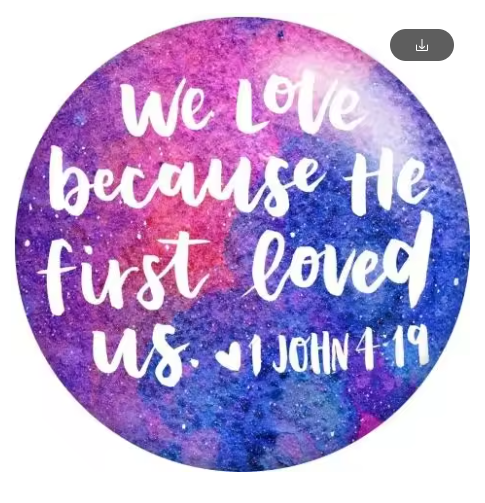 We Love Because He First Loved Me 20mm Snap Charm Jewelry