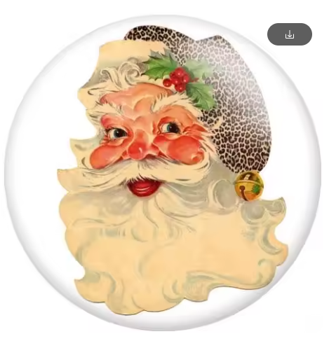 Old World Christmas Santa Claus 20mm Snap Charm Jewelry