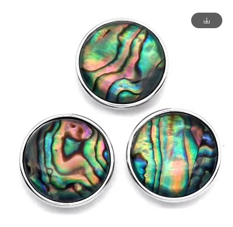 Abalone Shell 18mm Snap Charm Jewelry