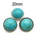 Turquoise Crackle 20mm Size for 20mm Snap Jewelry