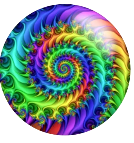 Rainbow Color Abstract Swirl 20mm Snap for Snap Jewelry