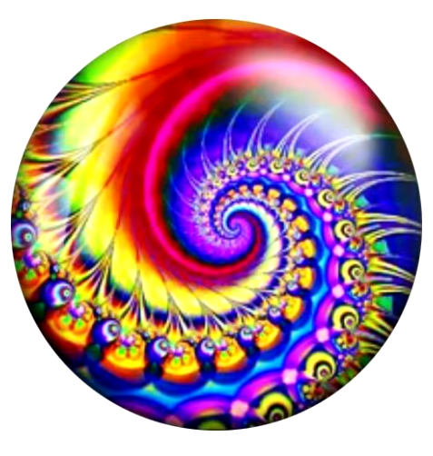 Multi-Colored Swirl 20mm Snap Charm for Snap Charm Jewelry