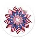 Flag Pin Wheel Fourth of July Holiday Patriotic Snap Charm 20mm Snap Jewelry
