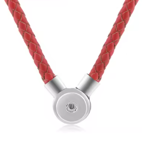Single Snap Leather Snap Necklace for 20mm Snap Charm (Assorted Colors)