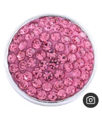 Dark Pink Rhinestone 20mm Snap Jewelry for Snap Jewelry