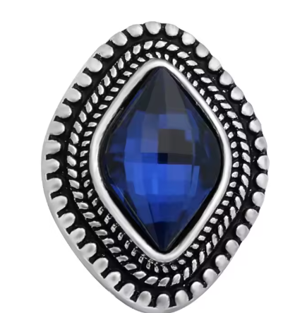 Metal Diamond Rhinestone 20mm Birthstone  Snap Charm in Snap Jewelry