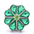 Large Green Rhinestone 20mm Snap Charm for Snap Charm Jewelry