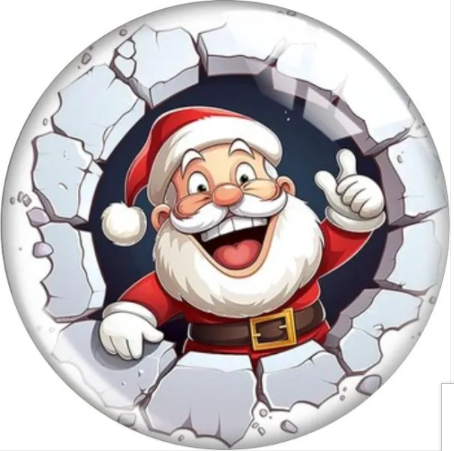 Christmas Holiday "Santa Claus" 20mm Snap Charm for Snap Charm Jewelry