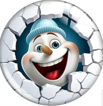 Christmas Holiday "Snowman" 20mm Snap Charm for Snap Charm Jewelry