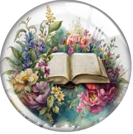 Floral Faith Bible 20mm Snap Charm for Snap Charm Jewelry