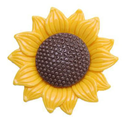 Sunflower Large Plastic 20mm Snap Charm for Snap Charm Jewelry