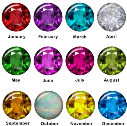 Birthstone Faceted 20mm Snap Charm for Snap Charm Jewelry (Assorted Months)