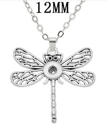 Dragonfly Necklace or Earrings 12mm MINI Snap Charm Jewelry