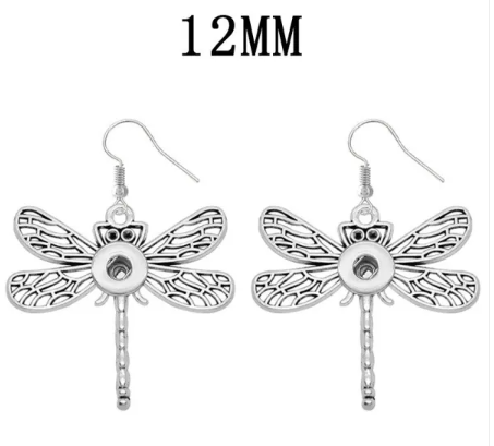 Dragonfly Necklace or Earrings 12mm MINI Snap Charm Jewelry