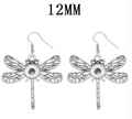Dragonfly Necklace or Earrings 12mm MINI Snap Charm Jewelry