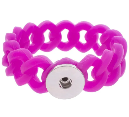 Silicone Wide Loop Single Snap 20mm ( Assorted Colors)