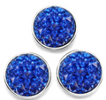 Royal Blue Acrylic Cracked Ice 18mm for Snap Charm Jewelry