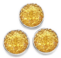 Yellow Acrylic Cracked Ice 18mm for Snap Charm Jewelry