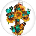 Western Butterfly Sunflowers 20mm Snap Charm for Snap Charm Jewelry