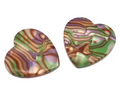 Abalone Acrylic Heart Shaped 20mm Snap Charm for Snap Charm Jewelry