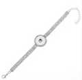 Rhinestone Shimmer Adjustable Round Bracelet 20mm for Snap Charm Jewelry