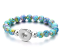 Marbled Blue Stretch 20mm Snap Bracelet for Snap Jewelry