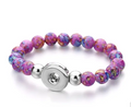 Marbled Purple Stretch 20mm Snap Bracelet for Snap Jewelry