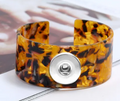 Acrylic Tiger Speckled 20mm Snap Charm Bracelet for Snap Jewelry