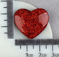 Large Red Sparkle Heart Snap Charm 20mm for Sanp Charm Jewelry