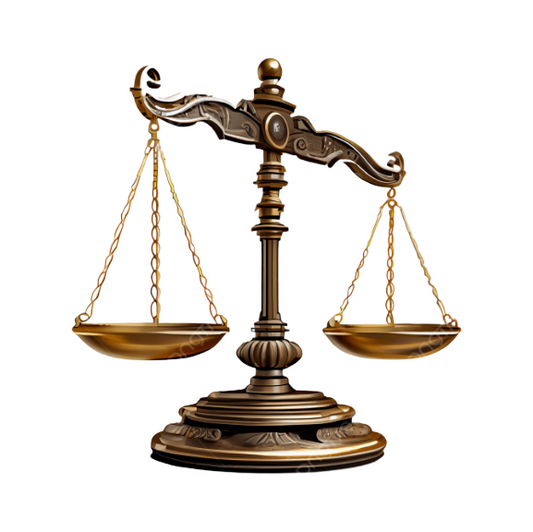 Brass Scales of Justice Weight Snap Charm 20mm