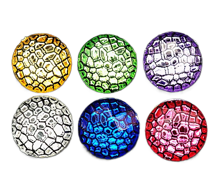 Acrylic Crackle  Multi-Colored Snap 20mm for Snap Jewelry