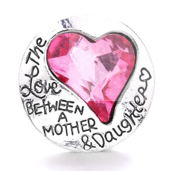The Love Between a Mother and a Daughter 20mm Snap Charm for Snap Charm Jewelry