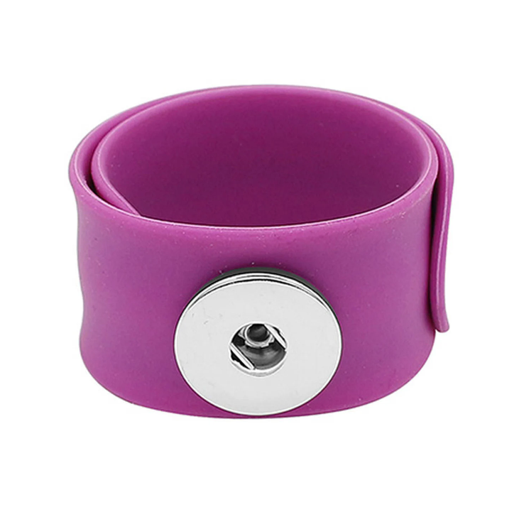 Silicone Children's Single Snap-Slap Bracelet for 20mm Snaps