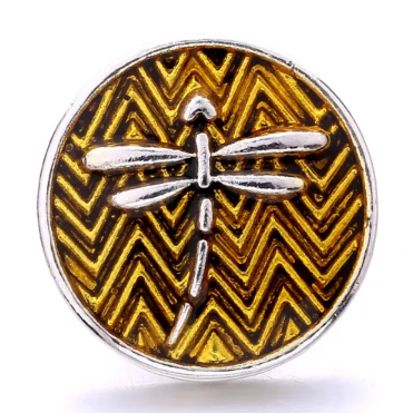 Enameled Metal Dragonfly 18mm-20mm (Assorted Colors) for Snap Charm Jewelry