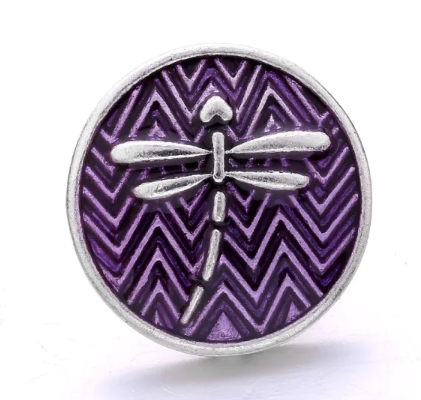 Enameled Metal Dragonfly 18mm-20mm (Assorted Colors) for Snap Charm Jewelry