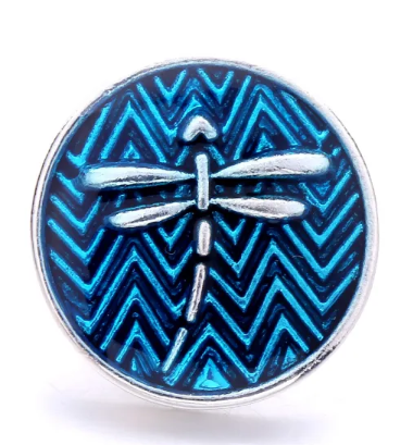 Enameled Metal Dragonfly 18mm-20mm (Assorted Colors) for Snap Charm Jewelry
