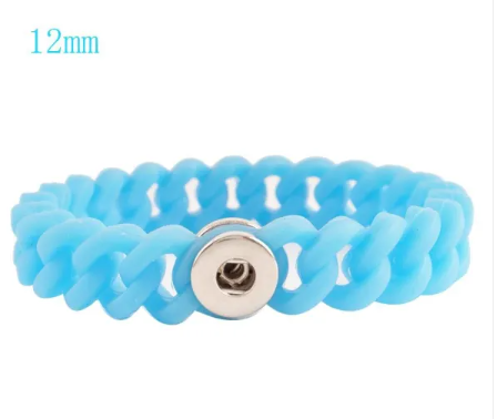 Silicone Small Loop Single Snap 12mm ( Assorted Colors)