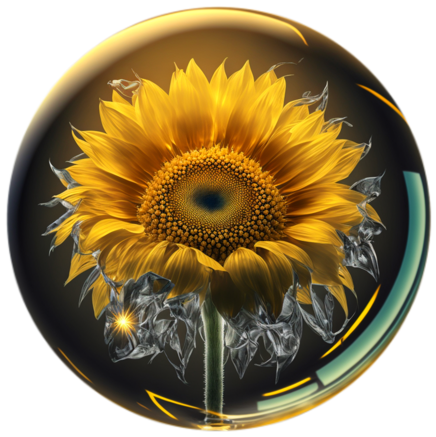 Sunflower 20mm Snap Charm