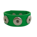 Triple Snap 20mm Lime Green PU Leather Snap Bracelet Fit's 6"-8"