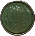 Simple Elegance Jewelry 18mm jade green acrylic snap charm with a textured crackle finish for interchangeable jewelry.