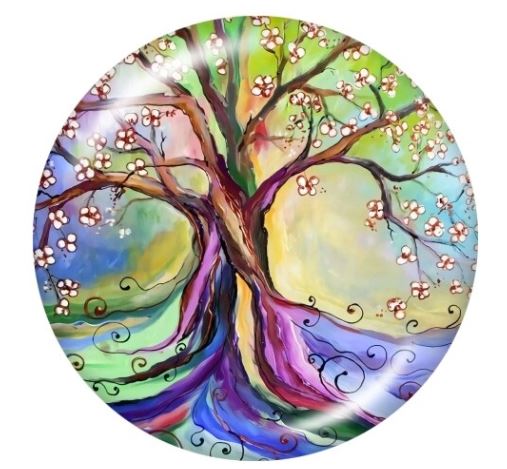 Multi-Colored Tree Of Life Snap Charm 20mm