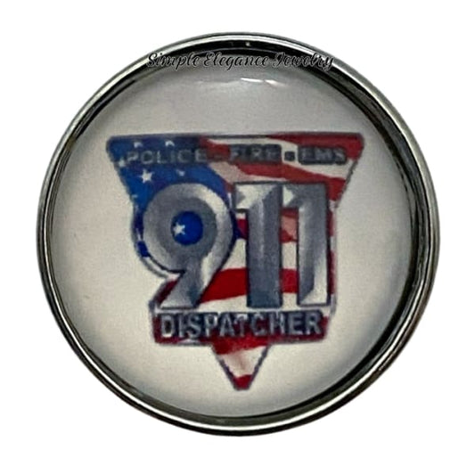 911 Dispatch Snap Charm 20mm Snap - Snap Jewelry