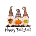 Happy Fall Y'all 3 Gnomes Snap Charm 20mm