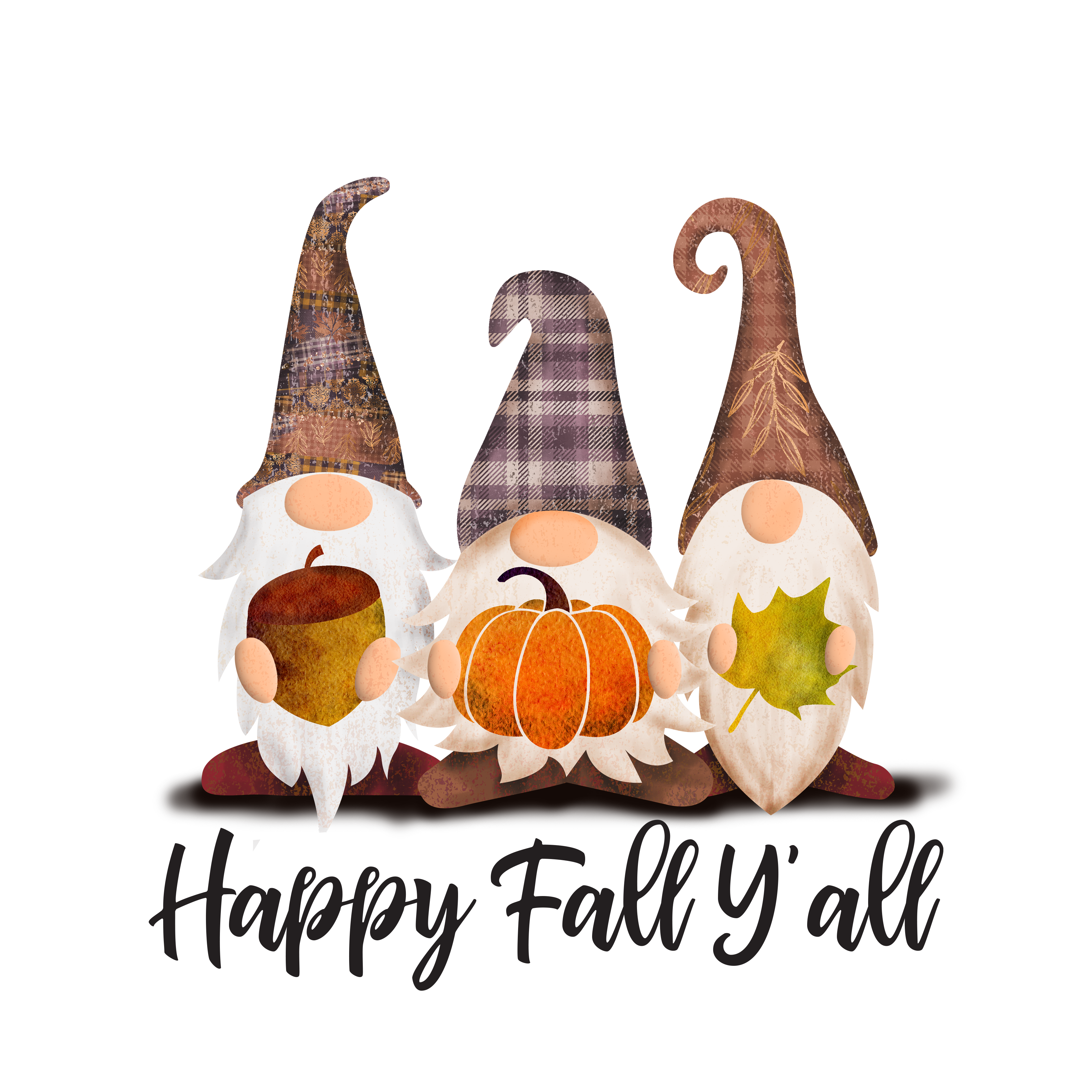 Happy Fall Y'all 3 Gnomes Snap Charm 20mm
