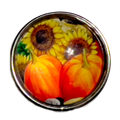 Pumpkins and Sunflowers Holiday Snap Charm 20mm