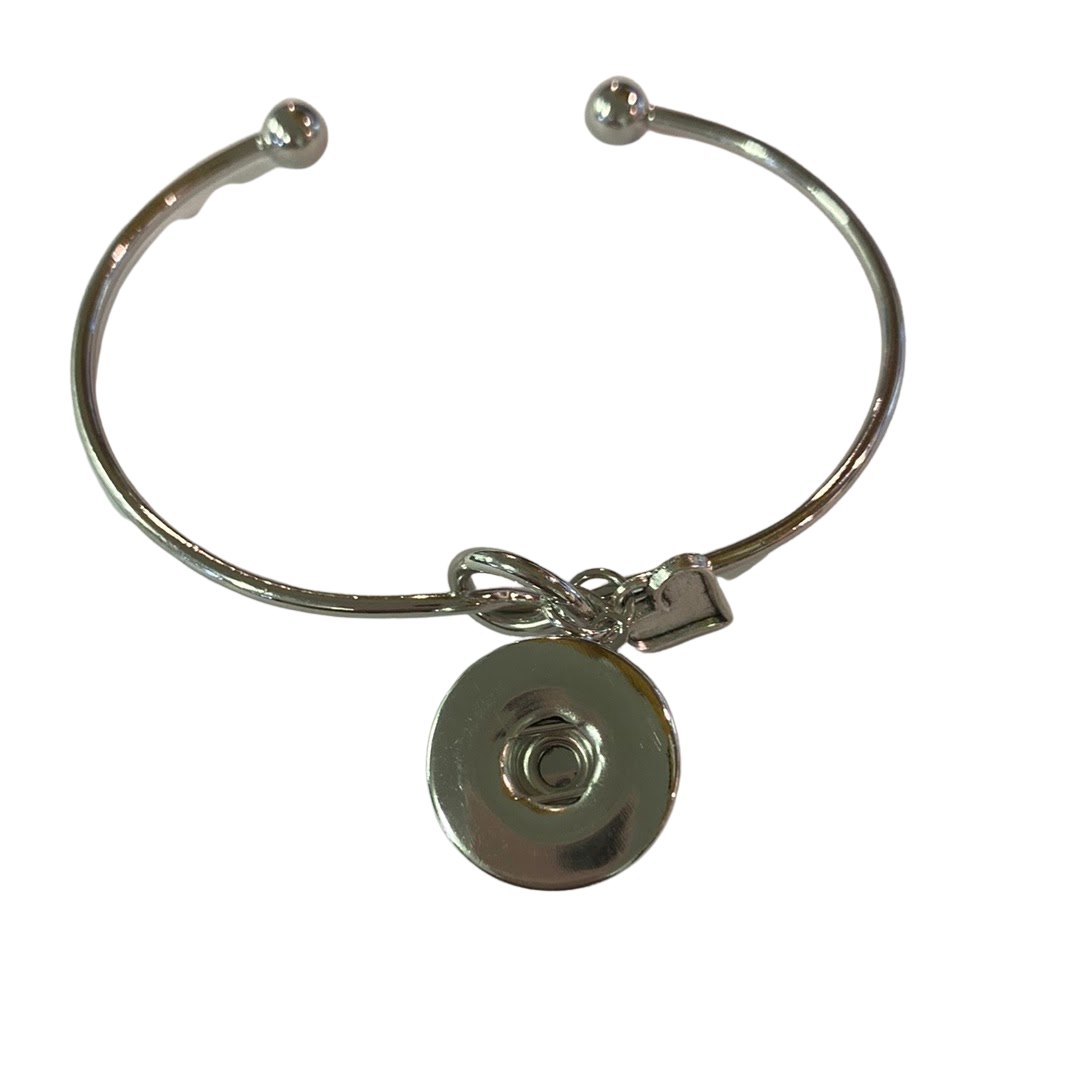 Love Knot Bangle Dangle Charm 20mm Snap Bracelet